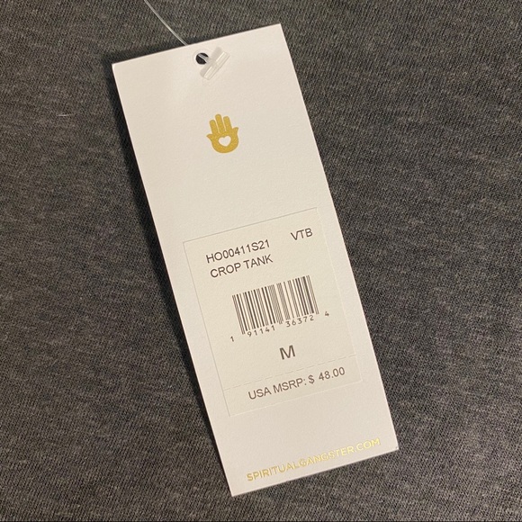 Spiritual Gangster GRATEFUL Crop Tank Top NWT - Picture 4 of 8